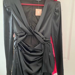 Miss Lola Black Cut Out Dress